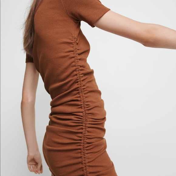 Zara | Dresses | Zara Ruched Ribbed 